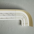 Карниз трёхрядный «Ультракомпакт. Грация золото», 240 см, с декоративной планкой 7 см, кото - Фото 3