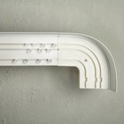 Карниз трёхрядный «Ультракомпакт. Грация серебро», 160 см, с декоративной планкой 7 см, элегант - Фото 3