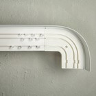 Карниз трёхрядный, «Ультракомпакт. Грация», 240 см, с декоративной планкой 7 см, серебро/элегант - Фото 3