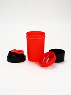 Шейкер спортивный для коктейлей и протеина, с чашей, красно-чёрный, 500 мл - Фото 4