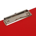 Планшет с зажимом А5, 245 х 175 х 3 мм, покрыт высококачественным бумвинилом, красный (клипборд) - фото 8909280