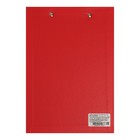 Планшет с зажимом А5, 245 х 175 х 3 мм, покрыт высококачественным бумвинилом, красный (клипборд) - фото 8909281