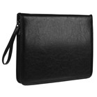 Папка деловая Calligrata «Люкс» искусственная кожа, для бумаг, для офиса, 360×260×30 мм, 6Д041, чёрная - Фото 2