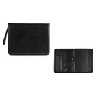 Папка деловая Calligrata «Люкс» искусственная кожа, для бумаг, для офиса, 360×260×30 мм, 6Д041, чёрная - Фото 3