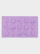 Форма для конфет и шоколада новогодняя Доляна «Ёлочки - иголочки», силикон, 30×17.3×1.3 см, 15 ячеек, сиреневая - Фото 3