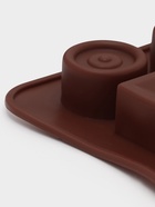 Форма для конфет и шоколада Доляна «Кружочки, квадратики», силикон, 21.5×10.4×1.5 см, 15 ячеек, коричневая - Фото 5