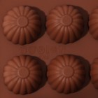 Форма для шоколада Доляна «Ассорти», силикон, 21,5×10,4×1,5 см, 15 ячеек, цвет коричневый - Фото 6