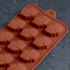 Форма силиконовая для украшений Доляна «Шоколатье», 21,5×10,4×1,5 см, 15 ячеек - Фото 3