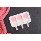 Форма для мороженого «Эскимо макси», силикон, 19,5×14,5×2,5 см, 3 ячейки (8,2×4,6 см), цвет МИКС - Фото 8