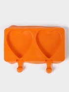 Форма для мороженого «Сердечко», силикон, 19.5×14×2.5 см, 2 ячейки (8.4×9 см), МИКС - Фото 3