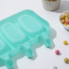 Форма для мороженого «Эскимо классика», силикон, 25,8×14,6×2,6 см, 4 ячейки, цвет МИКС - фото 4252151