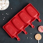 Форма для мороженого «Эскимо классика», силикон, 25.8×14.6×2.6 см, 4 ячейки, МИКС - Фото 7