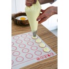 Армированный коврик для выпечки макаронс Доляна «Макарон. Доляна», силикон, 27,5×27,5 см, цвет белый - Фото 7