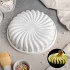 Форма силиконовая для муссовых десертов и выпечки Доляна «Нежная сладость», 20×4,5 см, цвет белый - фото 8718425