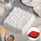 Форма для муссовых десертов и выпечки Доляна «Пузыри», силикон, 18,5×4,5 см, цвет белый - Фото 1