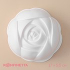 Форма для муссовых десертов и выпечки KONFINETTA «Роза», 17×5.5 см, белая - Фото 1