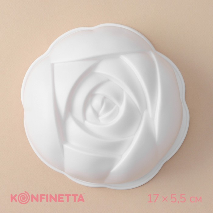 Форма для муссовых десертов и выпечки KONFINETTA «Роза», 17×5,5 см, цвет белый - фото 1906946970