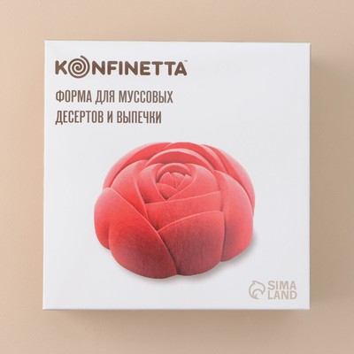 Форма для муссовых десертов и выпечки KONFINETTA «Роза», 17×5.5 см, белая