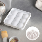 Форма для муссовых десертов и выпечки Доляна «Сладкие шарики», 14,8×4,1 см (внутренний размер 12,5×12,5 см), цвет белый - фото 318112725