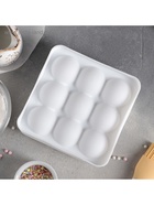 Форма для муссовых десертов и выпечки Доляна «Сладкие шарики», силикон, 14.8×4.1 см (внутренний размер 12.5×12.5 см), белая - Фото 11