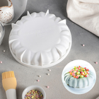 Форма силиконовая для муссовых десертов и выпечки Доляна «Грация», 19×4,6 см, цвет белый - Фото 1