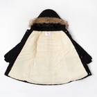 Куртка удлиненная для девочки "Золотые пуговки", рост 116-122 см, цвет чёрный - Фото 9