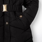 Куртка удлиненная для девочки "Золотые пуговки", рост 122-128 см, цвет чёрный - Фото 8