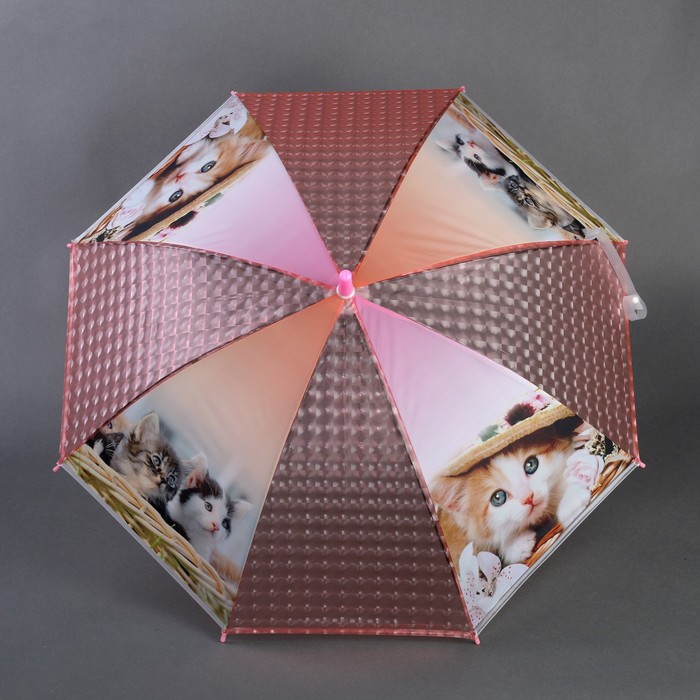 Зонт детский 3Д «Модная кошечка», D=80 см - фото 1884871924