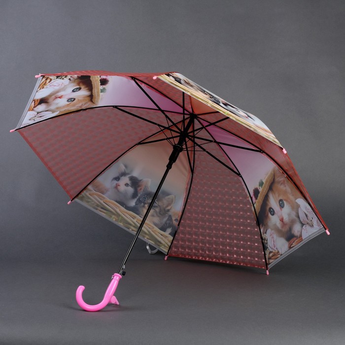 Зонт детский 3Д «Модная кошечка», D=80 см - фото 1884871925