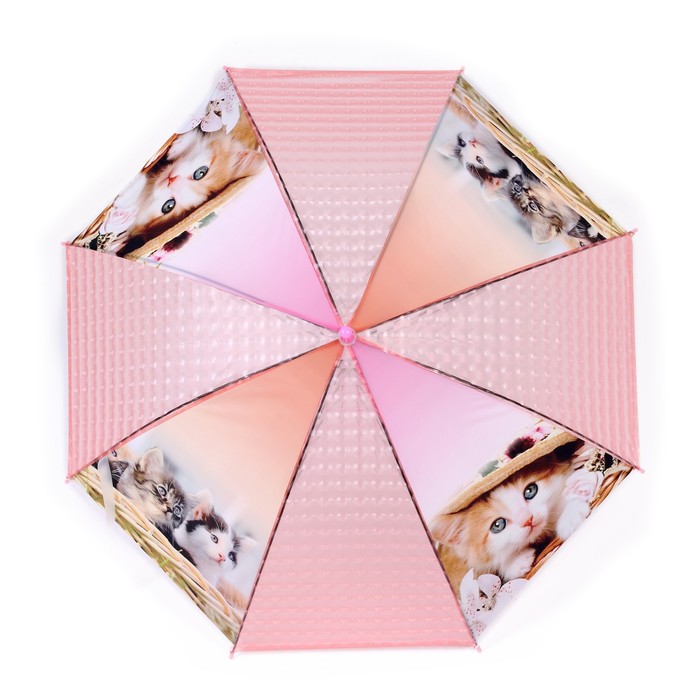 Зонт детский 3Д «Модная кошечка», D=80 см - фото 1884871929