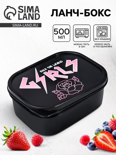 Ланч - бокс прямоугольный Girls, 500 мл