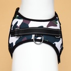 Шлейка К7, размер L, ОГ 64-86 см, вес 18- 27.5 кг, мягкая, светоотражающая, хаки - Фото 6