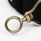 Ошейник четырехслойный с вертлюгом, 80×4.9 см, ОШ 64-74 см, полиэстер, чёрный - Фото 4