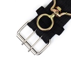 Ошейник четырехслойный с вертлюгом, 80×4.9 см, ОШ 64-74 см, полиэстер, чёрный - Фото 5