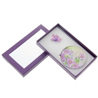 набор подарочный 2в1 в блистере (брошь +зеркало цветы полевые) фиолет16*9см - Фото 1