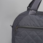 Сумка дорожная на молнии, наружный карман, цвет серый - фото 22994950