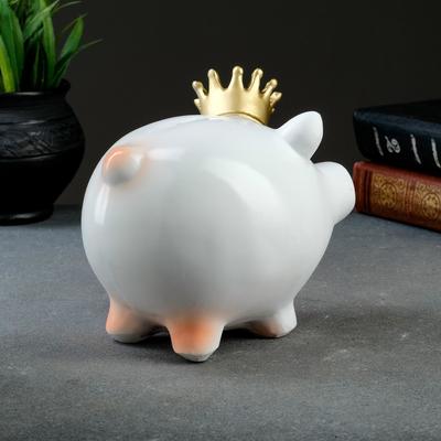 Копилка для денег «Свинка принцесса», полистоун, 15×12×17 см