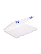 Папка для документов А4 Стамм, 230×305×23 мм, пластик, прозрачный корпус, синие защелки 3870111