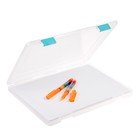 Папка для документов А4, с цветными защелками микс, 230 х 305 х 23 мм, прозрачный корпус - Фото 3