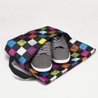 Сумка для обуви на молнии, цвет чёрный/разноцветный - Фото 4