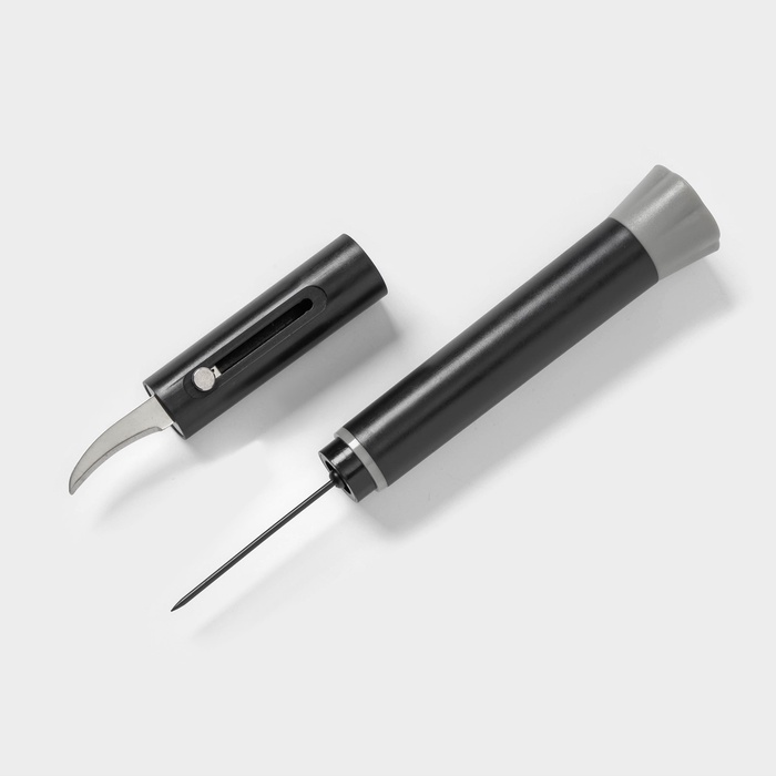 Штопор для вина вакуумный «Умница», 19 см, чёрный - Фото 1