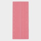 Коврик для айсинга Доляна «Кружево», силикон, 38,7×16,5 см, цвет розовый - фото 9969527