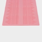 Коврик для айсинга Доляна «Кружево», силикон, 38.7×16.5 см, розовый - Фото 3