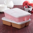 Ланч-бокс пластиковый, 21×14,5×5,3 см, 3 отделения, цвет МИКС - Фото 2