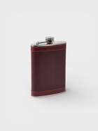 Подарочный набор «Бизнес» 6 в 1: фляжка 270 мл, воронка, 4 рюмки, 17×23 см, нержавеющая сталь, экокожа, коричневый - Фото 2