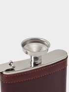 Подарочный набор «Бизнес» 6 в 1: фляжка 270 мл, воронка, 4 рюмки, 17×23 см, нержавеющая сталь, экокожа, коричневый - Фото 5