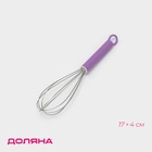 Венчик для взбивания Доляна «Экспресс», 17×4 см, нержавеющая сталь, МИКС - Фото 1