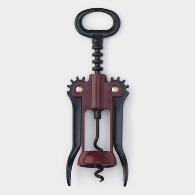 Штопор для вина «Мастак», h=16.5 см, бордовый