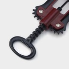 Штопор для вина «Мастак», h=16.5 см, нержавеющая сталь, бордовый - Фото 4