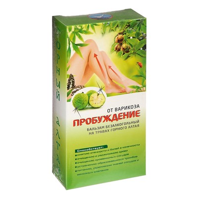 Бальзам безалкогольный «Пробуждение» от варикоза, 250 мл